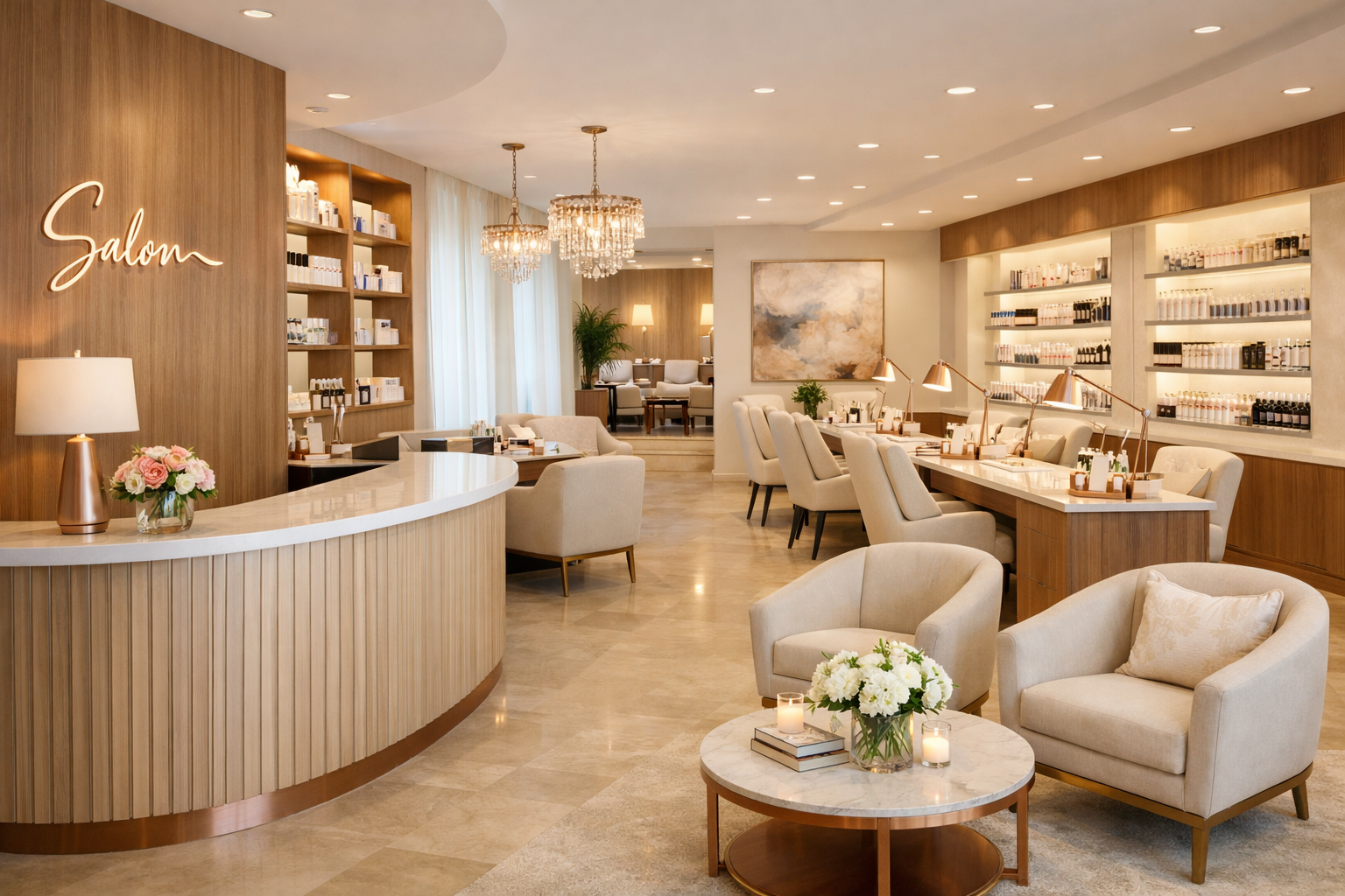 LuxeNailBar salon içi